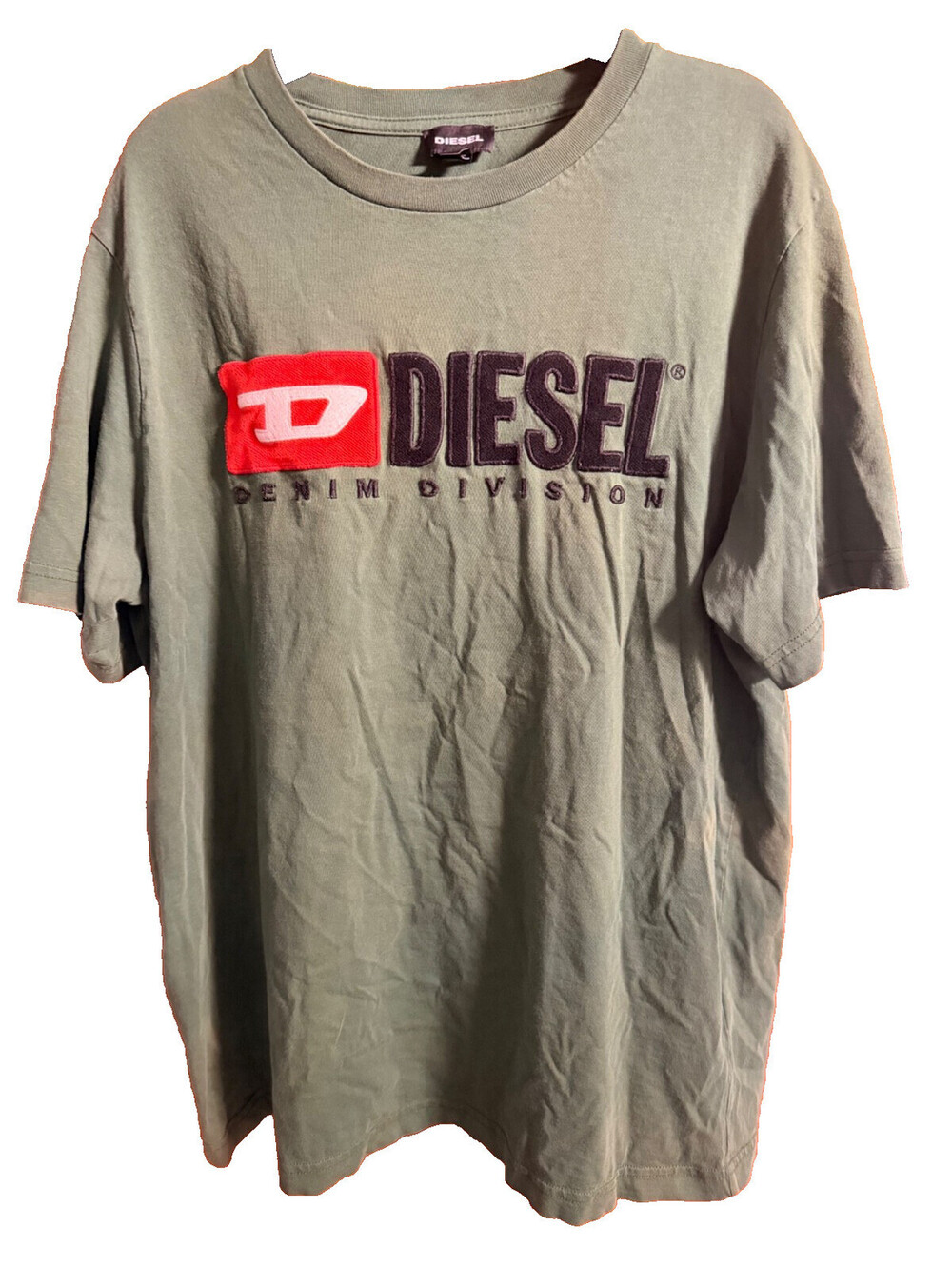 Diesel Denim Division Men's T-Shirt Green Size L Excellent